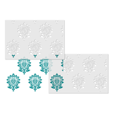 Batik Damask Allover Pattern Wall Stencil - Repeat
