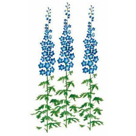 Delphinium Stencil