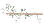Star Clematis Wall Stencil by DeeSigns