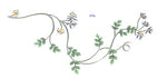 Star Clematis Wall Stencil by DeeSigns