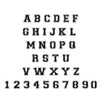 Varsity Font Alphabet Stencil Set
