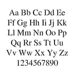 Times New Roman Alphabet Stencils