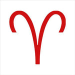 Aries Zodiac Sign Shape Stencil