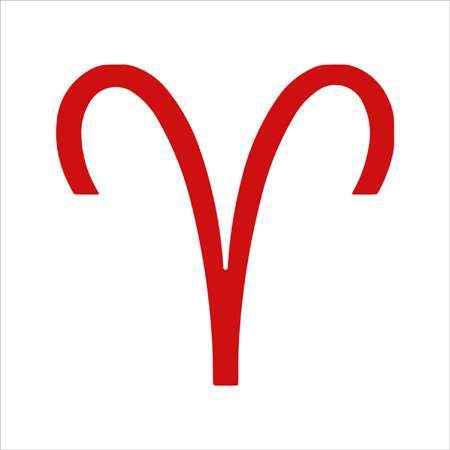 Aries Zodiac Sign Shape Stencil