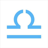 Libra Zodiac Sign Shape Stencil