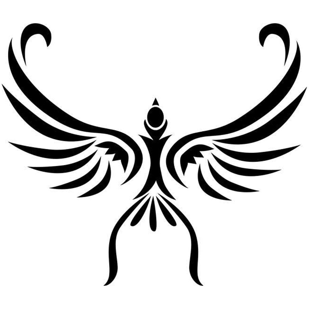 Soaring Bird Tribal Tattoo Stencil soaring-bird-tribal-tattoo-stencil