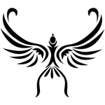 Soaring Bird Tribal Tattoo Stencil
