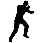 Fighting Silhouette Stencil by Crafty Stencil