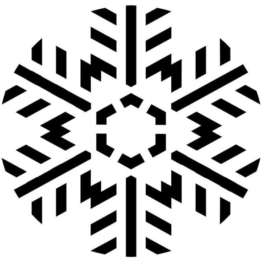 Triangular Snowflake Craft Stencil