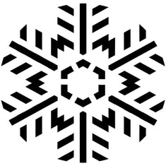 Triangular Snowflake Craft Stencil