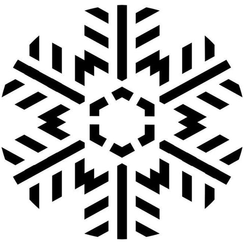 Triangular Snowflake Craft Stencil