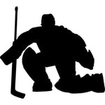 Hockey Wall Stencils Goalie Blocking SHot