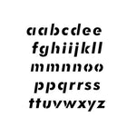 Futura Lowercase Alphabet Stencil Set