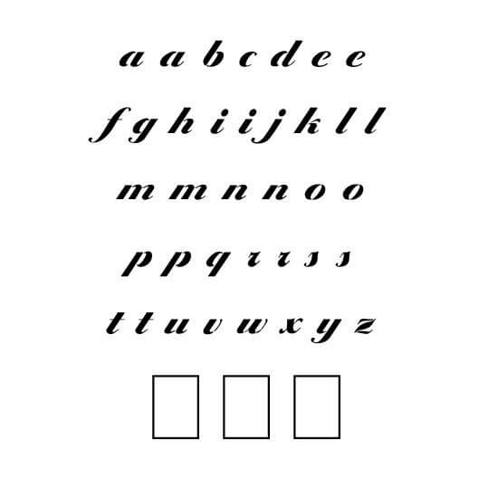 Monogram Lowercase Alphabet Stencils
