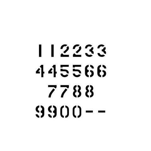 Military Number Stencils