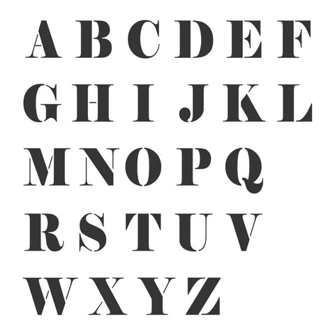 Block Porch Sign Uppercase Alphabet Letter Stencil