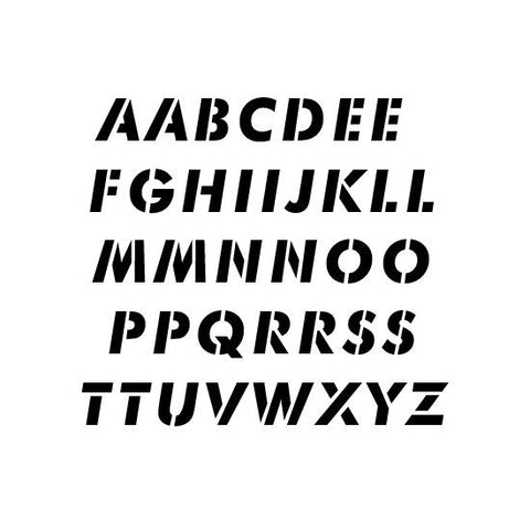 Futura Uppercase Alphabet Stencil Set