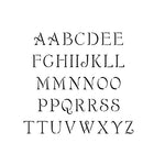 Simple Script Uppercase Alphabet Stencils