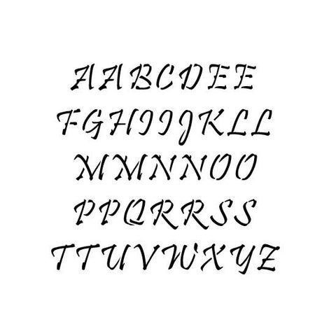 Pristina Uppercase Alphabet Stencils