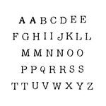 Old Newsprint Uppercase Alphabet Stencils
