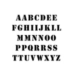 Stencil Font Uppercase Letter Stencil