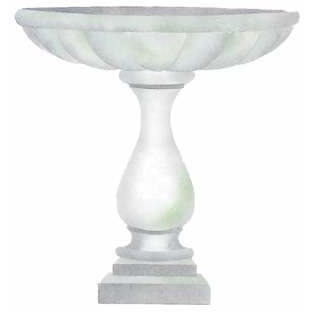 Birdbath Wall Stencil