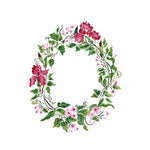 Jasmine and Iris Wreath Wall Stencil by DeeSigns