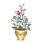 Mandeville Vine in Pot Wall Stencil by DeeSigns