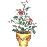Mandeville Vine in Pot Wall Stencil by DeeSigns