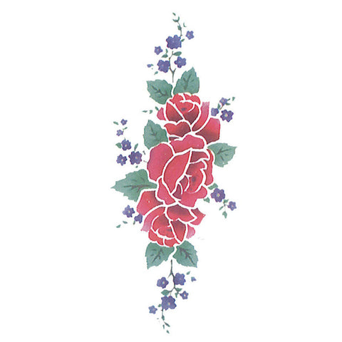 Small Floral Spray Wall Stencil by DeeSigns