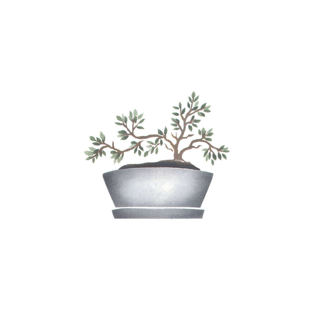 bonsai tree stencil Bonsai Tree trompe l'oeil Stencil