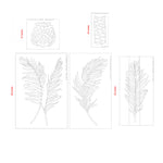 New Palm Tree Wall Stencil by DeeSigns - Dimensions