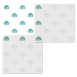 Formal Shell Allover Pattern Wall Stencil by DeeSigns - Repeat