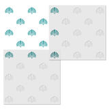 Formal Shell Allover Pattern Wall Stencil by DeeSigns - Repeat