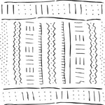 Mudcloth All Over Stencil Pattern (10 mil plastic)