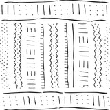 Mudcloth All Over Stencil Pattern (10 mil plastic)