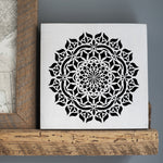 Asana Mandala Stencil Sign