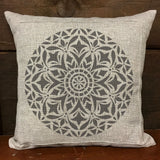 Vedas Manadala Stencil Pillow