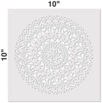 Shanti Mandala Stencil (10 mil plastic)