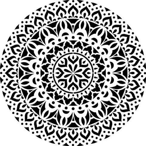 Shanti Mandala Stencil (10 mil plastic)