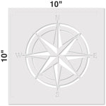 Compass Rose Wall Stencil (10 mil plastic)