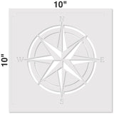 Compass Rose Wall Stencil (10 mil plastic)