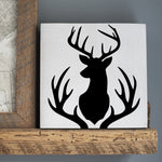 Buck Mount and Antlers Stencil (10 mil plastic)
