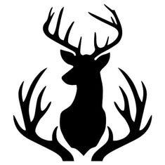 Buck Mount and Antlers Stencil (10 mil plastic)