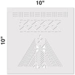Mudcloth Diamond Stencil (10 mil plastic)
