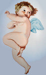 Small Coy Cherub Wall Stencil by Jeff Raum