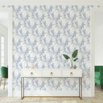 Oriental Toile Wall Stencil by Jeff Raum - Room Setting