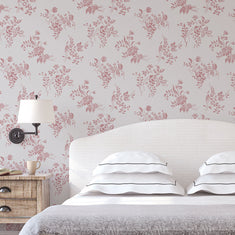 Heirloom Garden Wall Stencil - Room Setting
