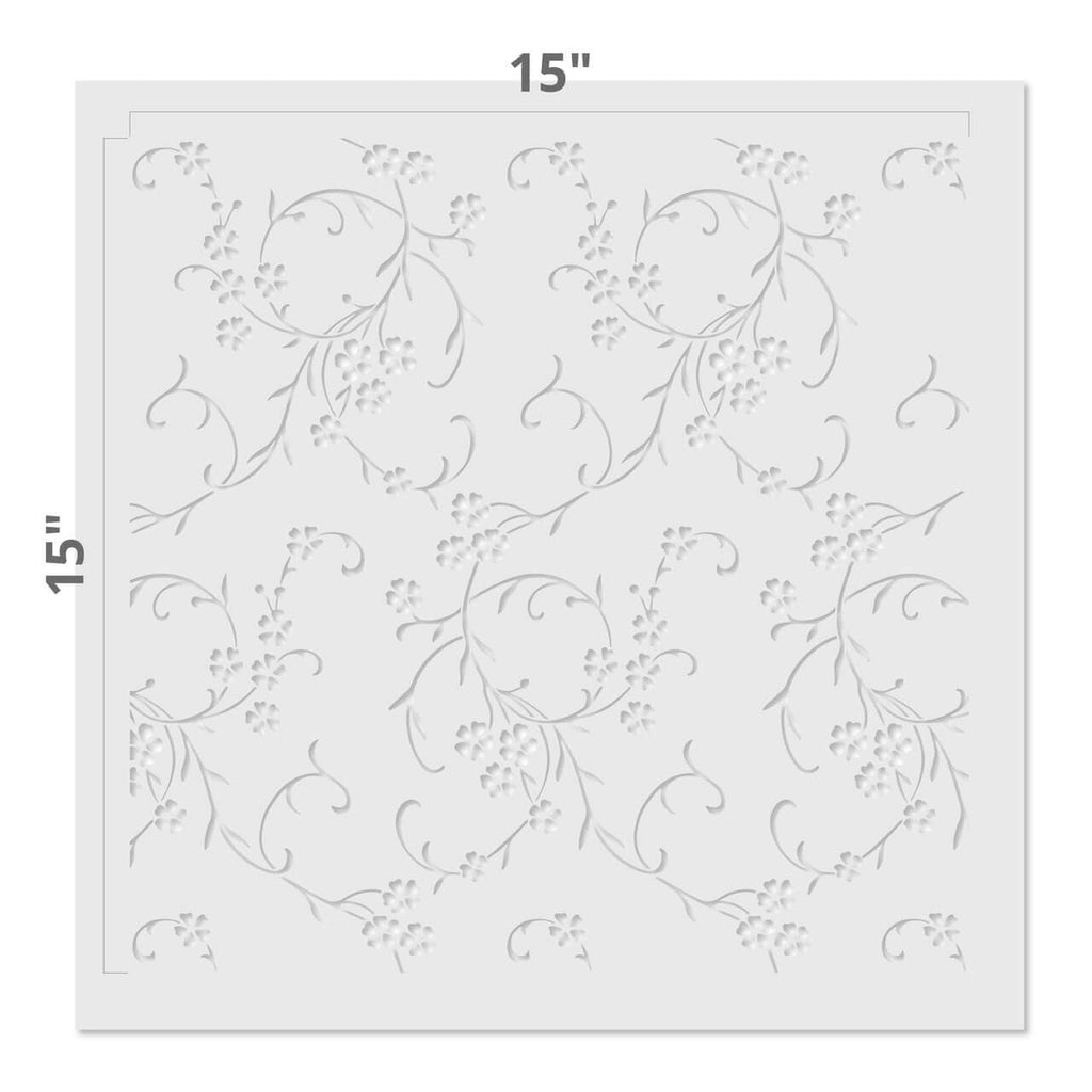 Floral Filigree | Wall Stencils by Designer Stencils floral-filigree-wall-stencils-by-designer-stencils