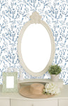 Woodland Birds Allover Wall Stencil - Room Setting